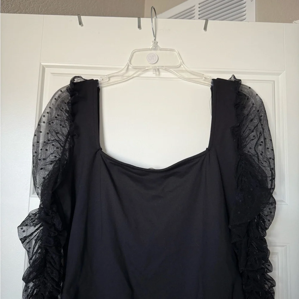 Free People Women’s Black Must be Love Bodysuit - Picture 15 of 16